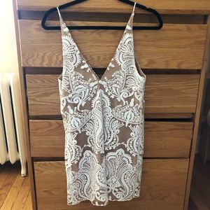 Free People Night Shimmers Dress white